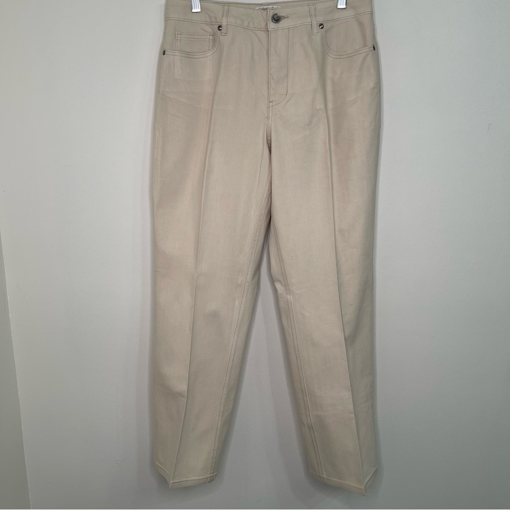 Coldwater Creek Women's Beige Straight-Leg Jeans